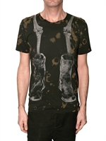 MAX SIX - BONES AND BOOTS PRINT JERSEY T-SHIRT