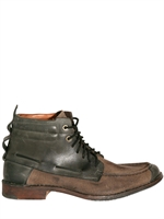 TIMBERLAND - SUEDE AND WAXED CALF LOW LACE-UP SHOES