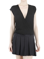 GILDA GIAMBRA - KLEID SATIN UND STRICK  MIT STERNEN NIETEN