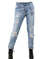 PEOPLE - JEANS IM  DESTROYED LOOK DENIM