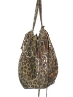 X CREATION - BORSA A TRACOLLA DI PELLE STAMPA ANIMALIER