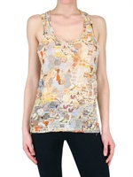 BLUE AREA - WARHOL PRINT LINEN JERSEY TANK TOP