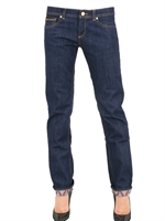VIVIENNE WESTWOOD - STRETCH DENIM SLIM PRINTED CUFF JEANS