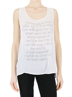 E.VIL - CRYSTAL POEM SATIN TANK TOP