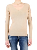 E.VIL - CASHMERE KNIT V-NECK POEM SWEATER