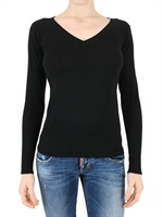 E.VIL - CASHMERE KNIT V-NECK SKELETON SWEATER