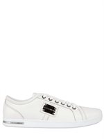 DOLCE & GABBANA - METAL PLAQUET CALF SNEAKERS