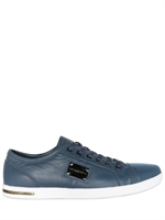 DOLCE & GABBANA - METAL PLAQUET CALF SNEAKERS