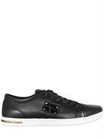 DOLCE & GABBANA - METAL PLAQUET CALF SNEAKERS
