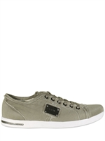 DOLCE & GABBANA - RAW CUT VINTAGED CANVAS SNEAKERS