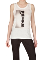 ANN DEMEULEMEESTER - WEIßER LEICHTER JERSEY TANK TOP