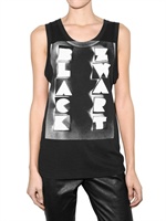 ANN DEMEULEMEESTER - SCWARZER ZWART JERSEY TANK TOP