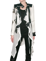 ANN DEMEULEMEESTER - CAPPOTTO DI GEORGETTE STAMPATA