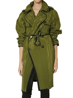 JEAN-PAUL GAULTIER - PLEATED TAFFETA TRENCH COAT