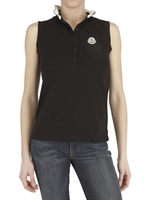 MONCLER - STRETCH BAUMWOLL PIQUET ÄRMELLOSES POLO