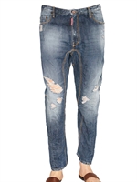 DSQUARED - JEANS BIKER IN TELA LEGGERA 18CM