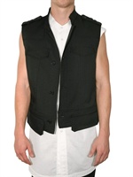 NEIL BARRETT - GILET SI COTONE E LINO