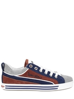 DSQUARED - LOGO EMBROIDERY CALFSKIN SNEAKERS