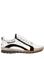 DSQUARED - PATENT PIPING MESH AND SUEDE SNEAKERS