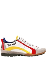 DSQUARED - PATENT PIPING MESH AND SUEDE SNEAKERS