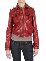 DSQUARED - WASHED LEATHER JACKET