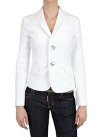 DSQUARED - COTTON CANVAS 2 BUTTON JACKET