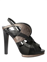 DIEGO DOLCINI - 120MM LAMINATED CALF CAGE SANDALS