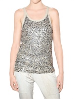 JO NO FUI - TANK TOP PAILLETTEN JERSEY