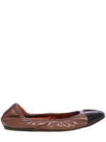 LANVIN - CALFSKIN BICOLOR BALLERINA FLATS