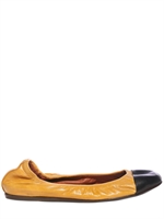 LANVIN - CALFSKIN BICOLOR BALLERINA FLATS