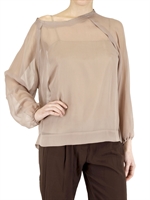 LANVIN - TOP GEWASCHENER MOUSSELINE UND JERSEY