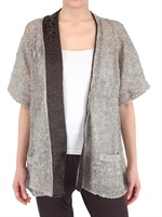 AVIU - EMBELLISHED TRIM LINEN KNIT SWEATER