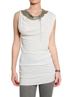 AVIU - RIBBED JERSEY METAL KNIT TOP
