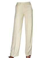 STELLA MCCARTNEY - HOSEN SHAVED CANAVAS WEITE PASSFORM