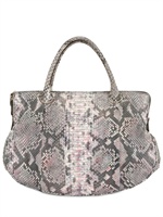 ZAGLIANI - HANDPAINTED PYTHON BACIO MEDIUM TOTE