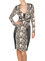 JUST CAVALLI - KLEID IM VISKOSE JERSEY SATIN PRINT