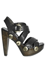 STUART WEITZMAN - 120MM CRISS CROSS WOODEN SANDALS