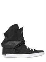 CINZIA ARAIA - GOATSKIN WRAP AROUND ANKLE SNEAKERS