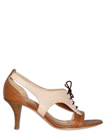 O JOUR - 70MM CALF BICOLOR LACE-UP SANDALS