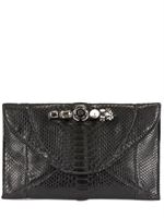 MAISON DU POSH - PYTHON SWAROVSKI RINGS CLUTCH