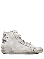 CIABOO - CANVAS MINI STUDDED CROSS HIGH SNEAKERS