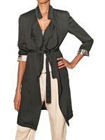 ETRO - CRINKLED VISCOSE TRENCH COAT