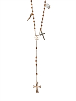 DOLCE & GABBANA - TIGER'S EYE QUARTZ BEADED NECKLACE