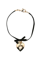 DOLCE & GABBANA - I LOVE YOU HEART CHARM RIBBON BRACELET