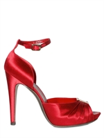 SALVATORE FERRAGAMO - 120MM SATIN FRAGANCE PEEP TOE SANDALS