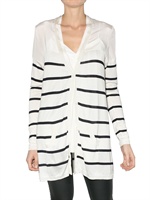 HOTEL PARTICULIER - STRIPED KNIT AND CHIFFON TOP