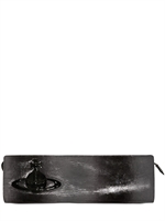 VIVIENNE WESTWOOD - POCHETTE DI PELLE LUCIDA STAMPA PITONE