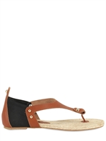 SARAH SUMMER - CALF ELASTIC BAND THONG FLATS