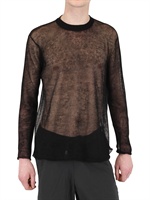 LANEUS - RAW CUT LINEN KNIT SWEATER