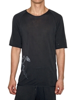 LANEUS - HORSE SCHELETON COTTON KNIT T-SHIRT